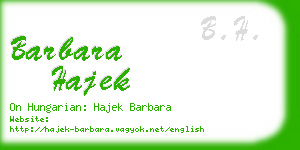 barbara hajek business card